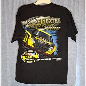 Vintage NASCAR Shirt Men’s Large Black Racing Inaugural Nextel Cup Series 2004